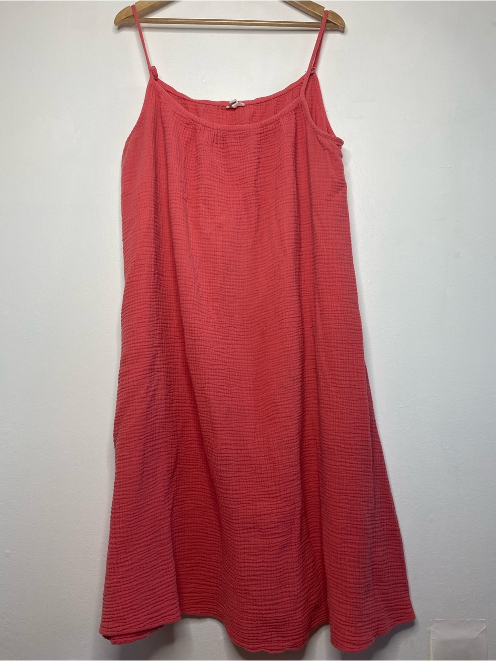 Eileen Fischer Gauze organic cotton Midi dress Size 2X Airy breathable vaca
